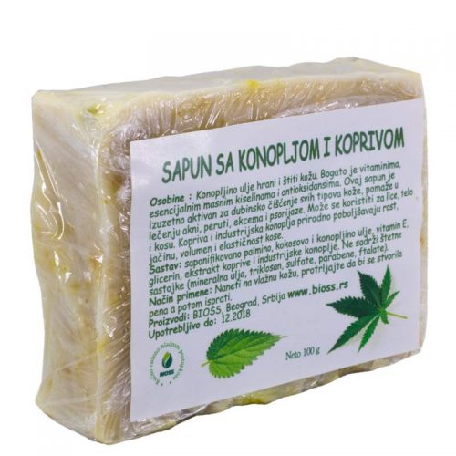 Soap with hemp and nettle